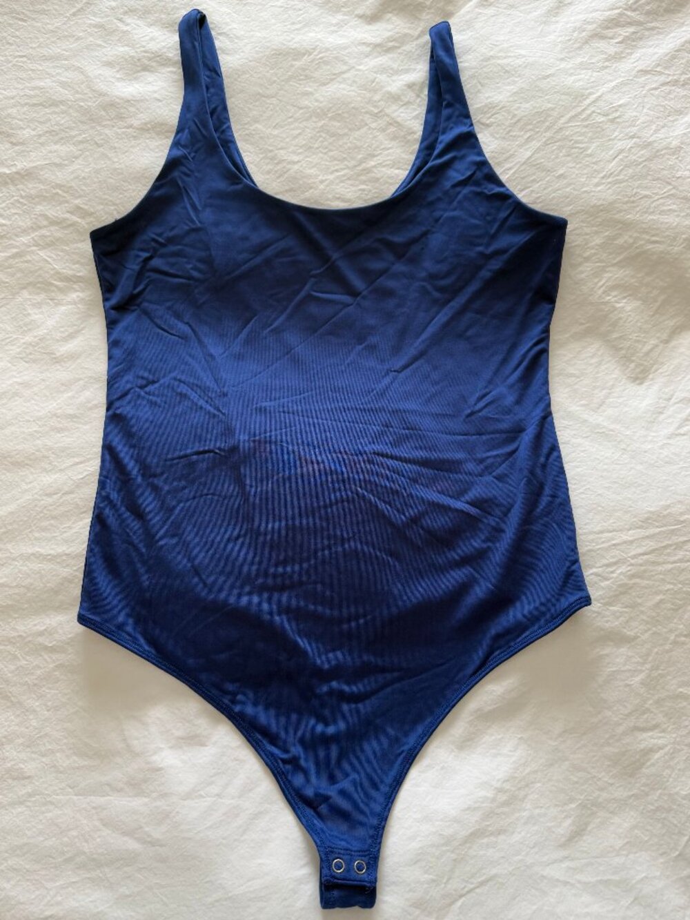 Abercrombie & Fitch Soft A&F Collection Blue Scoop Neck Tank Bodysuit — Size M
